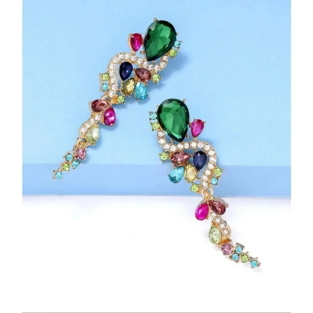 Multicolored Crystal Earrings